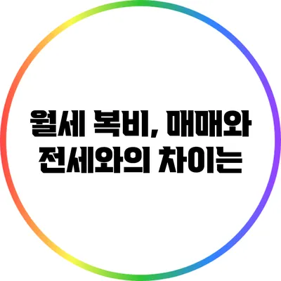 월세 복비, 매매와 전세와의 차이는?